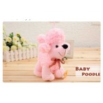 Cute Stuffed Pink Baby Poddle Dog Plush Animal Soft Toy